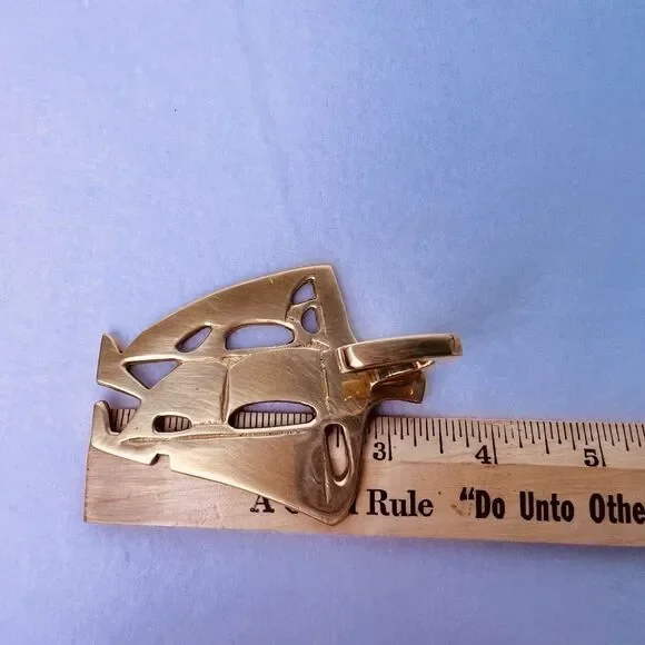 Vintage Brass Sailboat Wall Hooks Set of 2 Nautical Coastal Decor Gold - Picture 11 of 11